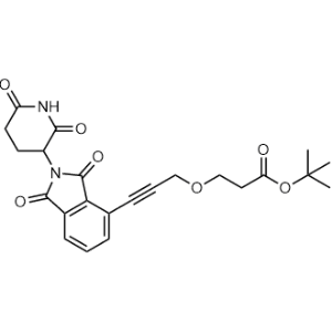 Tert-butyl 3-((3-(2-(2,6-dioxopiperidin-3-yl)-1,3-dioxoisoindolin-4-yl)prop-2-yn-1-yl)oxy)propanoate|CS-1074047