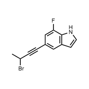 5-(3-Bromobut-1-yn-1-yl)-7-fluoro-1H-indole|CS-1074444