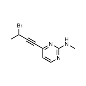 4-(3-Bromobut-1-yn-1-yl)-N-methylpyrimidin-2-amine|CS-1074445