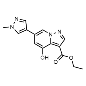 Ethyl 4-hydroxy-6-(1-methyl-1H-pyrazol-4-yl)pyrazolo[1,5-a]pyridine-3-carboxylate|CS-1074713