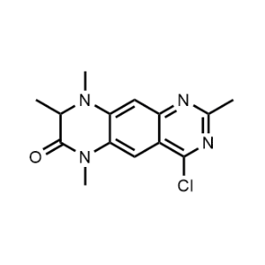 4-Chloro-2,6,8,9-tetramethyl-8,9-dihydropyrazino[2,3-g]quinazolin-7(6H)-one|CS-1075181