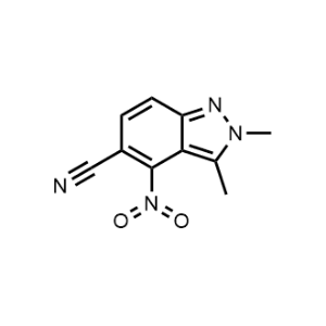 2,3-Dimethyl-4-nitro-2H-indazole-5-carbonitrile|CS-1075239