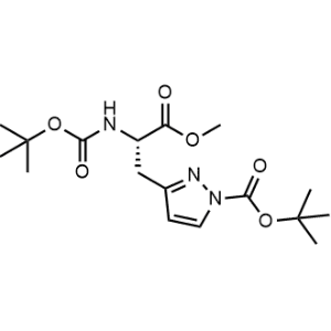 Tert-butyl (S)-3-(2-((tert-butoxycarbonyl)amino)-3-methoxy-3-oxopropyl)-1H-pyrazole-1-carboxylate|CS-1075785