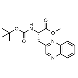 Methyl (S)-2-((tert-butoxycarbonyl)amino)-3-(quinoxalin-2-yl)propanoate|CS-1075786