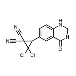 2,2-Dichloro-3-(4-oxo-1,4-dihydroquinazolin-6-yl)cyclopropane-1,1-dicarbonitrile|CS-1075845