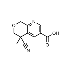 5-Cyano-5-methyl-5,8-dihydro-6H-pyrano[3,4-b]pyridine-3-carboxylic acid|CS-1076264