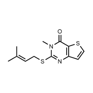 3-Methyl-2-((3-methylbut-2-en-1-yl)thio)thieno[3,2-d]pyrimidin-4(3H)-one|CS-1076969