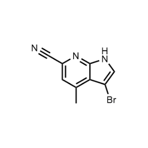3-Bromo-4-methyl-1H-pyrrolo[2,3-b]pyridine-6-carbonitrile|CS-1077321