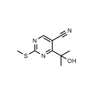 4-(2-Hydroxypropan-2-yl)-2-(methylthio)pyrimidine-5-carbonitrile|CS-1078080