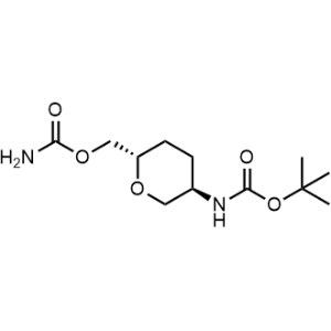Tert-butyl ((3R,6S)-6-((carbamoyloxy)methyl)tetrahydro-2H-pyran-3-yl)carbamate|CS-1078216
