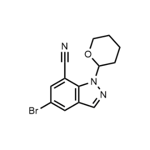 5-Bromo-1-(tetrahydro-2H-pyran-2-yl)-1H-indazole-7-carbonitrile|CS-1078762