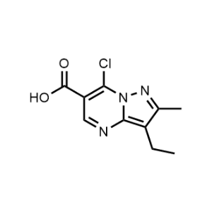 7-Chloro-3-ethyl-2-methylpyrazolo[1,5-a]pyrimidine-6-carboxylic acid|CS-1078791