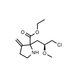 Ethyl 2-((S)-3-chloro-2-methoxypropyl)-3-methylenepyrrolidine-2-carboxylate|CS-1079017