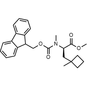 Methyl (R)-2-((((9H-fluoren-9-yl)methoxy)carbonyl)(methyl)amino)-3-(1-methylcyclobutyl)propanoate|CS-1079454