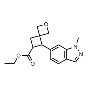 Ethyl 5-(1-methyl-1H-indazol-6-yl)-2-oxaspiro[3.3]heptane-6-carboxylate|CS-1080016