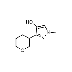 1-Methyl-3-(tetrahydro-2H-pyran-3-yl)-1H-pyrazol-4-ol|CS-1080040