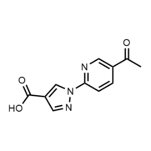 1-(5-Acetylpyridin-2-yl)-1H-pyrazole-4-carboxylic acid|CS-1080320