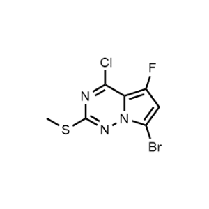 7-Bromo-4-chloro-5-fluoro-2-(methylthio)pyrrolo[2,1-f][1,2,4]triazine|CS-1082783