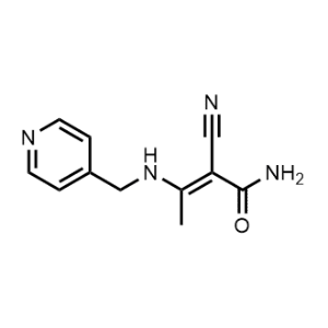 2-Cyano-3-((pyridin-4-ylmethyl)amino)but-2-enamide|CS-1083936