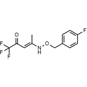 1,1,1-Trifluoro-4-(((4-fluorobenzyl)oxy)amino)pent-3-en-2-one|CS-1083996