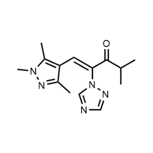 4-Methyl-2-(1H-1,2,4-triazol-1-yl)-1-(1,3,5-trimethyl-1H-pyrazol-4-yl)pent-1-en-3-one|CS-1084692