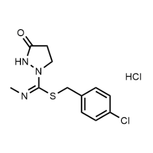 4-Chlorobenzyl N-methyl-3-oxopyrazolidine-1-carbimidothioate hydrochloride|CS-1084780