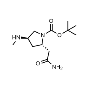 Tert-butyl (2S,4R)-2-(2-amino-2-oxoethyl)-4-(methylamino)pyrrolidine-1-carboxylate|CS-1084848