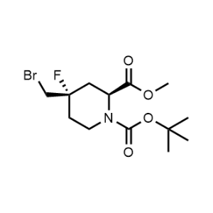 1-(Tert-butyl) 2-methyl (2S,4S)-4-(bromomethyl)-4-fluoropiperidine-1,2-dicarboxylate|CS-1085202