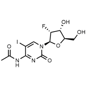 N-(1-((2R,3R,4R,5R)-3-Fluoro-4-hydroxy-5-(hydroxymethyl)tetrahydrofuran-2-yl)-5-iodo-2-oxo-1,2-dihydropyrimidin-4-yl)acetamide|CS-1085608