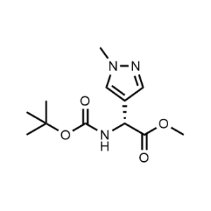 Methyl (R)-2-((tert-butoxycarbonyl)amino)-2-(1-methyl-1H-pyrazol-4-yl)acetate|CS-1085724