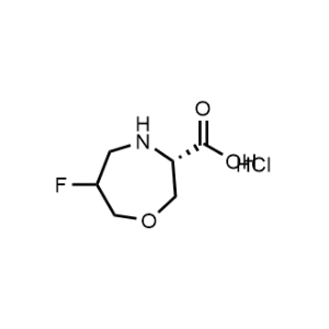 (3S)-6-Fluoro-1,4-oxazepane-3-carboxylic acid hydrochloride|CS-1085870