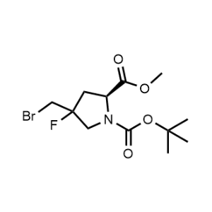 1-(Tert-butyl) 2-methyl (2S)-4-(bromomethyl)-4-fluoropyrrolidine-1,2-dicarboxylate|CS-1085948