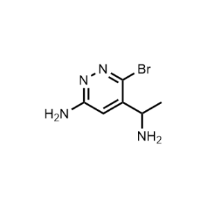 5-(1-Aminoethyl)-6-bromopyridazin-3-amine|CS-1086449