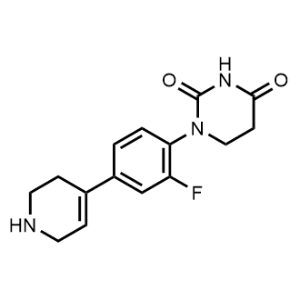 1-(2-Fluoro-4-(1,2,3,6-tetrahydropyridin-4-yl)phenyl)dihydropyrimidine-2,4(1H,3H)-dione|CS-1086644