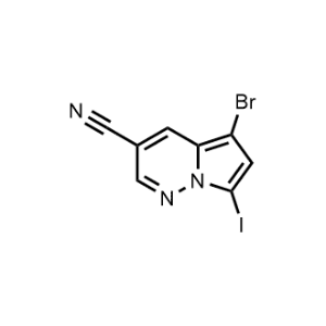 5-Bromo-7-iodopyrrolo[1,2-b]pyridazine-3-carbonitrile|CS-1086796
