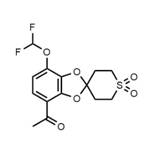 1-(4-(Difluoromethoxy)-1',1'-dioxido-2',3',5',6'-tetrahydrospiro[benzo[d][1,3]dioxole-2,4'-thiopyran]-7-yl)ethan-1-one|CS-1087131