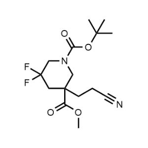 1-(Tert-butyl) 3-methyl 3-(2-cyanoethyl)-5,5-difluoropiperidine-1,3-dicarboxylate|CS-1087918