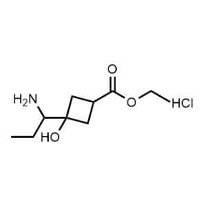 Ethyl 3-(1-aminopropyl)-3-hydroxycyclobutane-1-carboxylate hydrochloride|CS-1088308