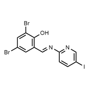 2,4-Dibromo-6-(((5-iodopyridin-2-yl)imino)methyl)phenol|CS-1090251