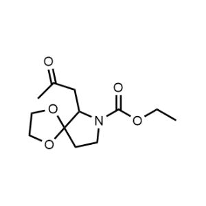 Ethyl 6-(2-oxopropyl)-1,4-dioxa-7-azaspiro[4.4]nonane-7-carboxylate|CS-1090402
