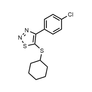 4-(4-Chlorophenyl)-5-(cyclohexylthio)-1,2,3-thiadiazole|CS-1090852
