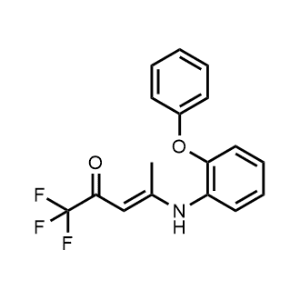 1,1,1-Trifluoro-4-((2-phenoxyphenyl)amino)pent-3-en-2-one|CS-1091127