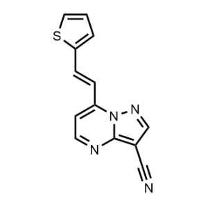 7-(2-(Thiophen-2-yl)vinyl)pyrazolo[1,5-a]pyrimidine-3-carbonitrile|CS-1091283