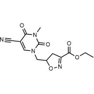 Ethyl 5-((5-cyano-3-methyl-2,4-dioxo-3,4-dihydropyrimidin-1(2H)-yl)methyl)-4,5-dihydroisoxazole-3-carboxylate|CS-1091441