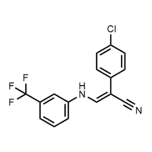 2-(4-Chlorophenyl)-3-((3-(trifluoromethyl)phenyl)amino)acrylonitrile|CS-1091749