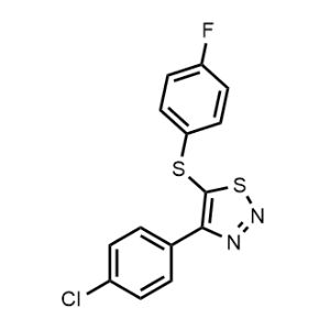 4-(4-Chlorophenyl)-5-((4-fluorophenyl)thio)-1,2,3-thiadiazole|CS-1092596