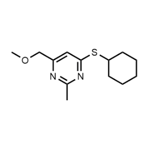 4-(Cyclohexylthio)-6-(methoxymethyl)-2-methylpyrimidine|CS-1093480
