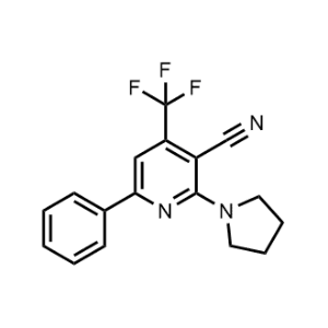 6-Phenyl-2-(pyrrolidin-1-yl)-4-(trifluoromethyl)nicotinonitrile|CS-1093593