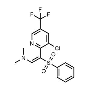 2-(3-Chloro-5-(trifluoromethyl)pyridin-2-yl)-N,N-dimethyl-2-(phenylsulfonyl)ethen-1-amine|CS-1093797