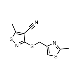 5-Methyl-3-(((2-methylthiazol-4-yl)methyl)thio)isothiazole-4-carbonitrile|CS-1094068